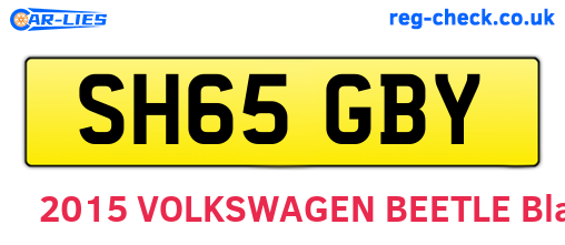 SH65GBY are the vehicle registration plates.