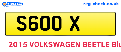 S6OOX are the vehicle registration plates.