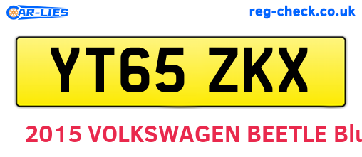 YT65ZKX are the vehicle registration plates.