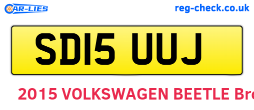 SD15UUJ are the vehicle registration plates.