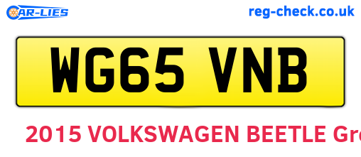 WG65VNB are the vehicle registration plates.