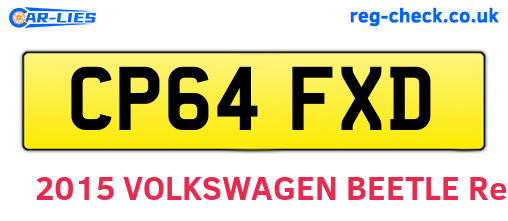 CP64FXD are the vehicle registration plates.
