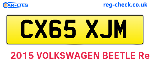 CX65XJM are the vehicle registration plates.
