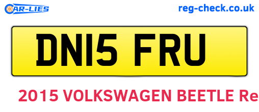DN15FRU are the vehicle registration plates.