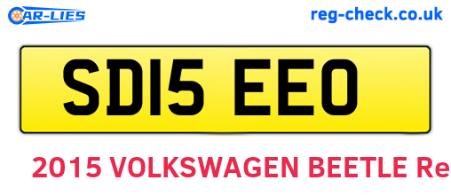 SD15EEO are the vehicle registration plates.