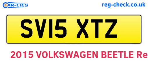 SV15XTZ are the vehicle registration plates.
