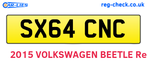 SX64CNC are the vehicle registration plates.