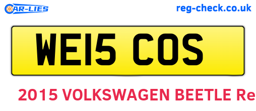 WE15COS are the vehicle registration plates.