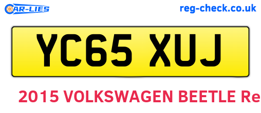 YC65XUJ are the vehicle registration plates.