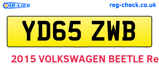 YD65ZWB are the vehicle registration plates.