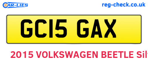 GC15GAX are the vehicle registration plates.
