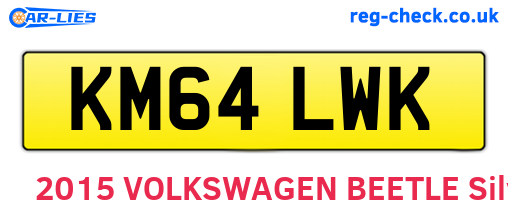 KM64LWK are the vehicle registration plates.