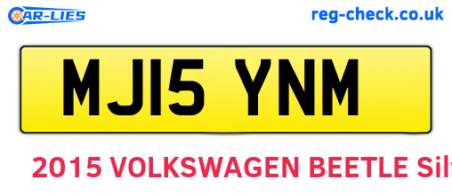 MJ15YNM are the vehicle registration plates.