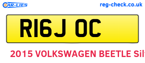 R16JOC are the vehicle registration plates.