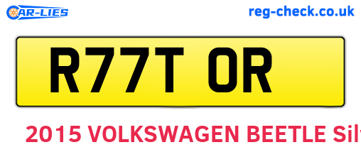 R77TOR are the vehicle registration plates.