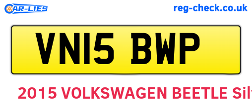 VN15BWP are the vehicle registration plates.