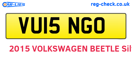 VU15NGO are the vehicle registration plates.