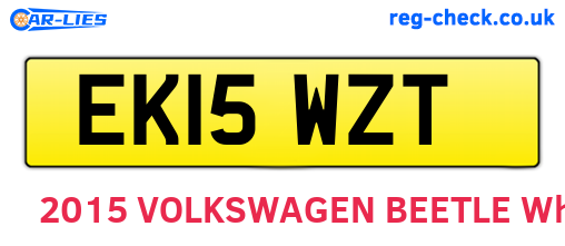 EK15WZT are the vehicle registration plates.