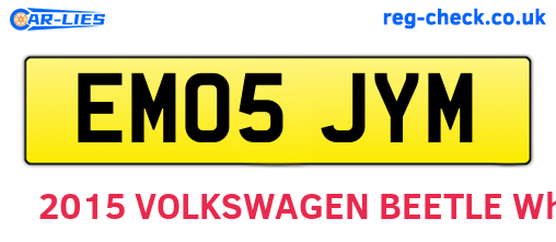 EM05JYM are the vehicle registration plates.