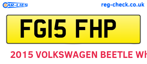 FG15FHP are the vehicle registration plates.