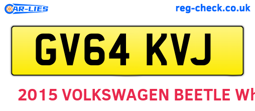 GV64KVJ are the vehicle registration plates.