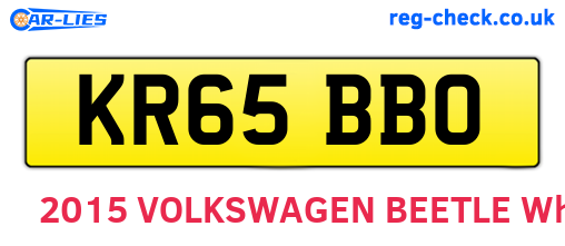 KR65BBO are the vehicle registration plates.