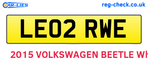 LE02RWE are the vehicle registration plates.