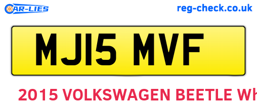 MJ15MVF are the vehicle registration plates.