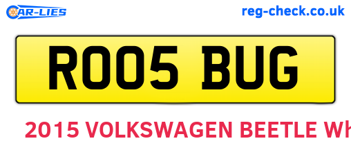 RO05BUG are the vehicle registration plates.