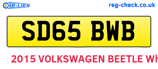 SD65BWB are the vehicle registration plates.