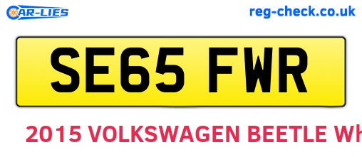 SE65FWR are the vehicle registration plates.