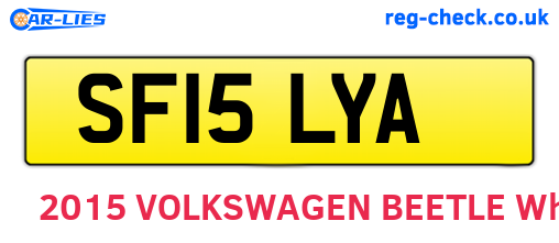 SF15LYA are the vehicle registration plates.