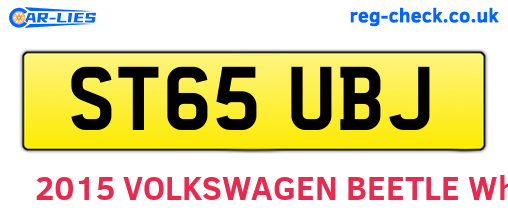 ST65UBJ are the vehicle registration plates.