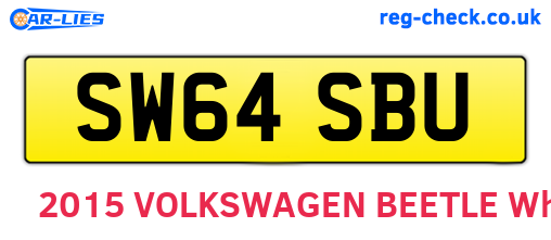 SW64SBU are the vehicle registration plates.