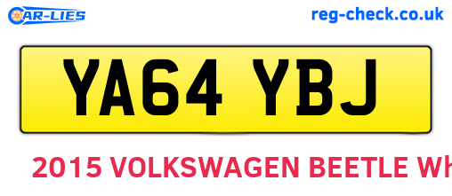 YA64YBJ are the vehicle registration plates.