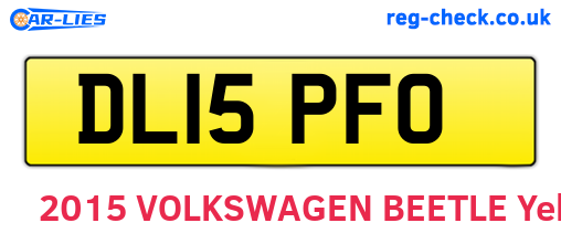 DL15PFO are the vehicle registration plates.