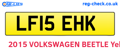 LF15EHK are the vehicle registration plates.