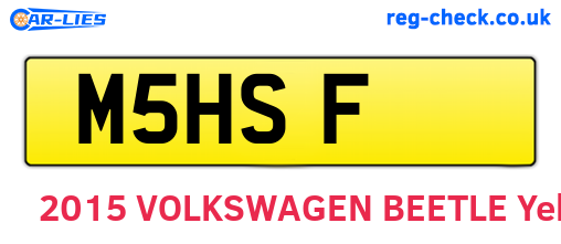 M5HSF are the vehicle registration plates.