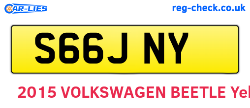 S66JNY are the vehicle registration plates.