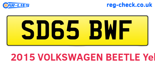 SD65BWF are the vehicle registration plates.