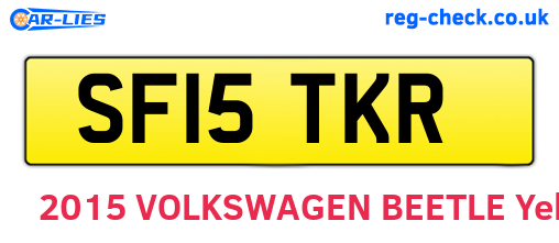 SF15TKR are the vehicle registration plates.