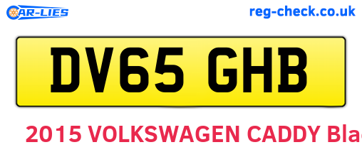DV65GHB are the vehicle registration plates.