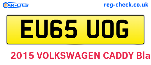 EU65UOG are the vehicle registration plates.