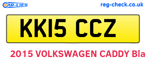 KK15CCZ are the vehicle registration plates.