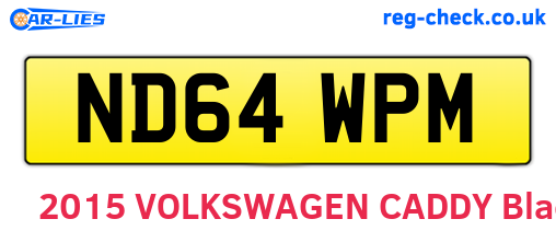 ND64WPM are the vehicle registration plates.