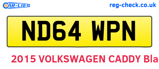 ND64WPN are the vehicle registration plates.