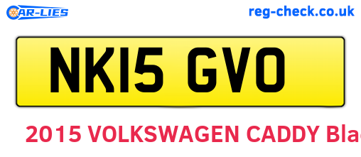 NK15GVO are the vehicle registration plates.