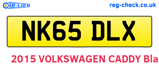 NK65DLX are the vehicle registration plates.