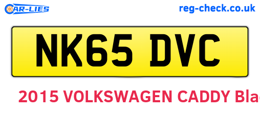 NK65DVC are the vehicle registration plates.