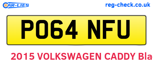 PO64NFU are the vehicle registration plates.